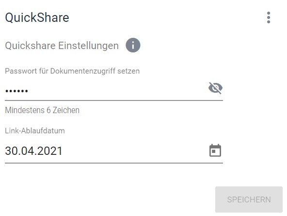 5F QuickShare Einstellungen