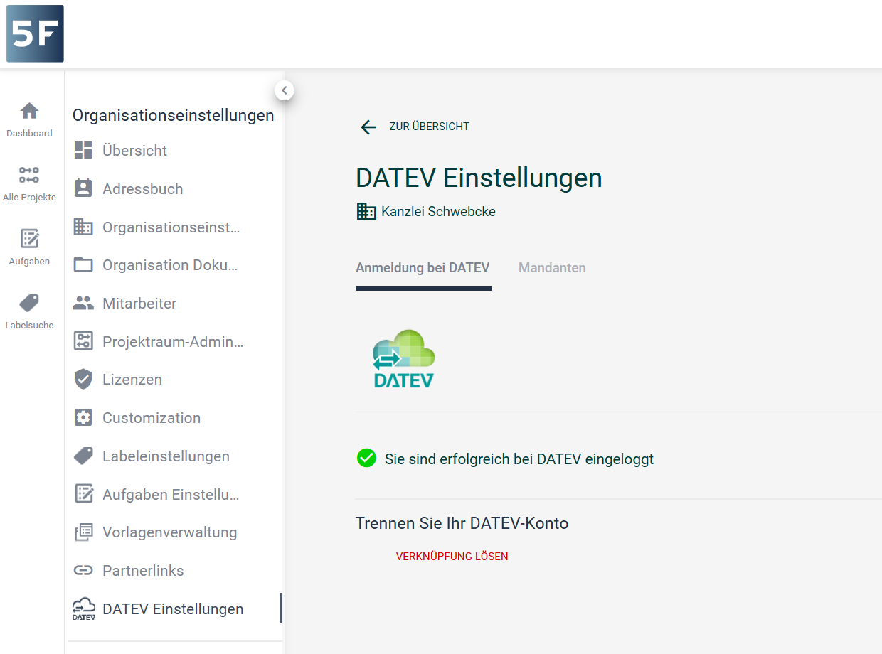 5F DUo – DATEV-Verknüpfung