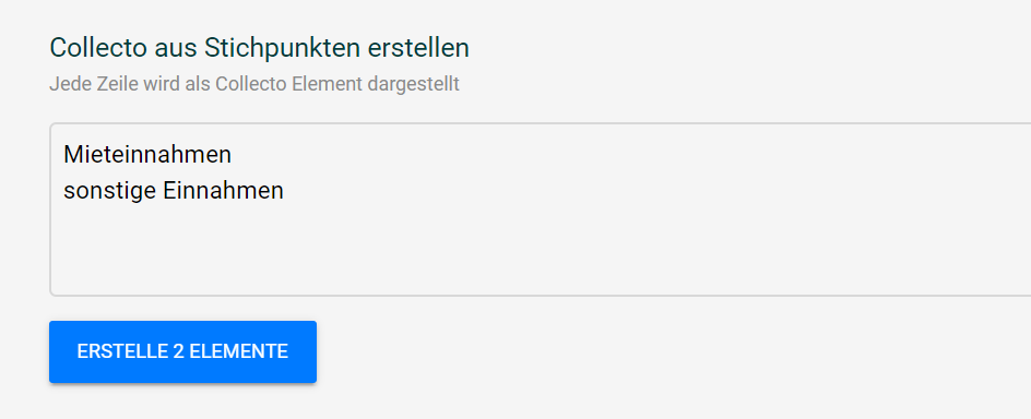 Collecto-Upload-Stichpunkte