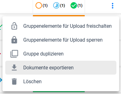collecto-gruppen-zip-export Screenshot: Zip-Export für Collecto-Gruppen